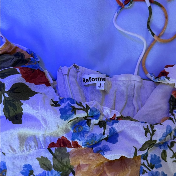 Reformation Esther floral ruffle dress - Picture 7 of 9